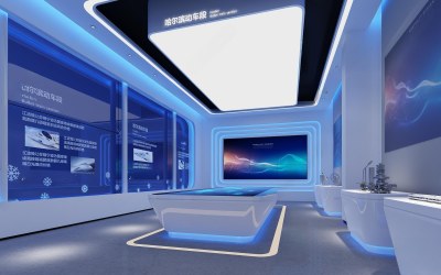 现代科技展厅3D模型下载